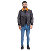 Men's Flight Aviator Bomber Brown Leather Jacket