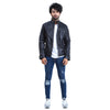 Men's Quilted Cafe Racer Biker Leather Jacket