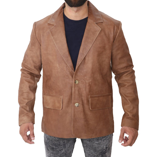 Men's Fashion Brown Blazer Coat