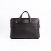 The Founder Ultra Slim Leather Laptop Bag-Dark Brown - Image 1