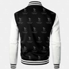 Mens Black and White Classic Varsity Jacket