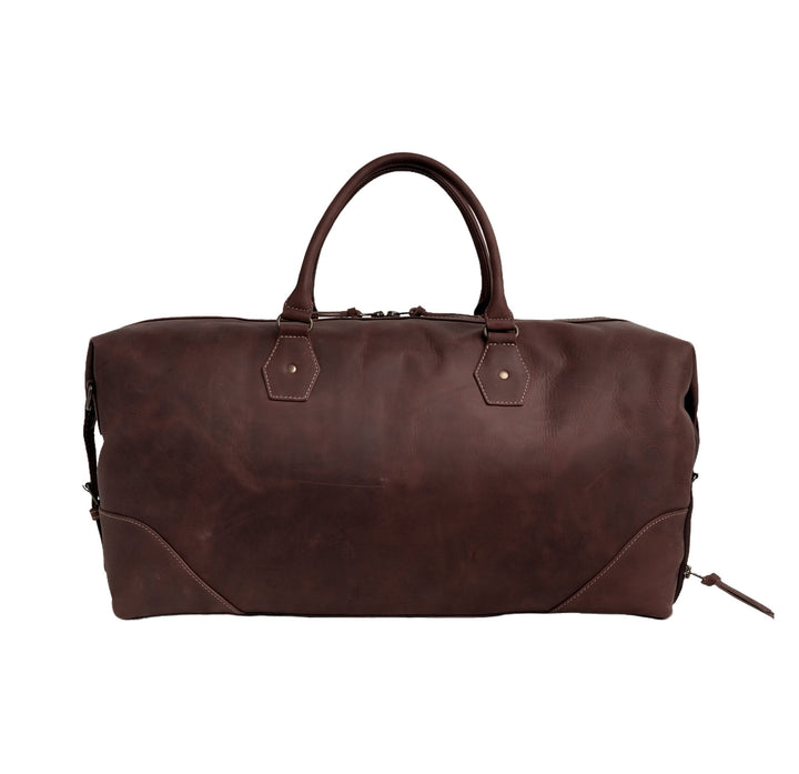 The Weekender Travel Leather Duffle Bag-Tan Brown - Image 15