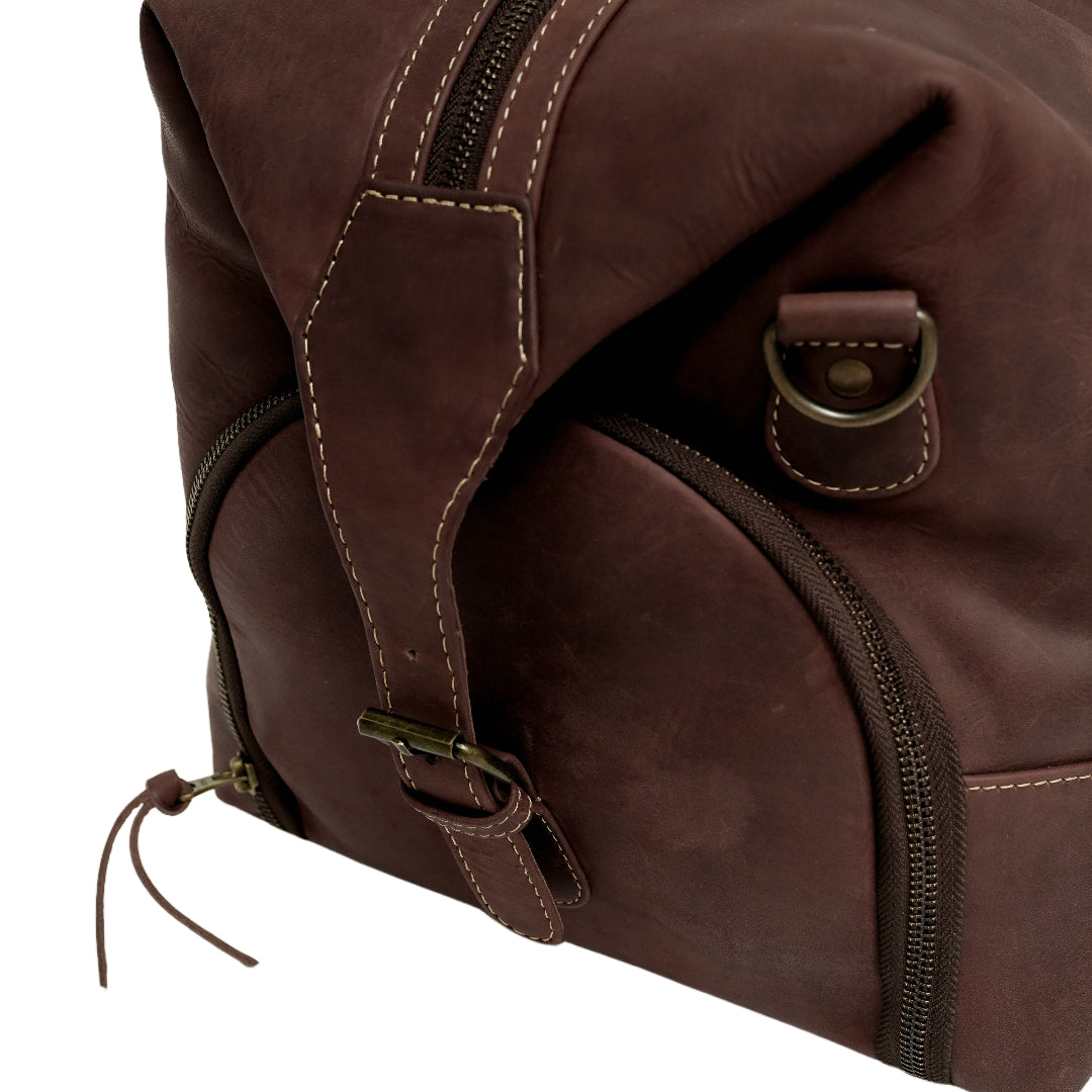 The Weekender Travel Leather Duffle Bag-Tan Brown - Image 18