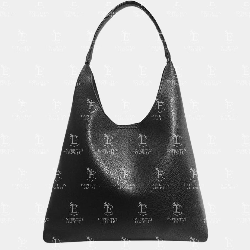 Women's Classic Black Leather Shoulder Bag