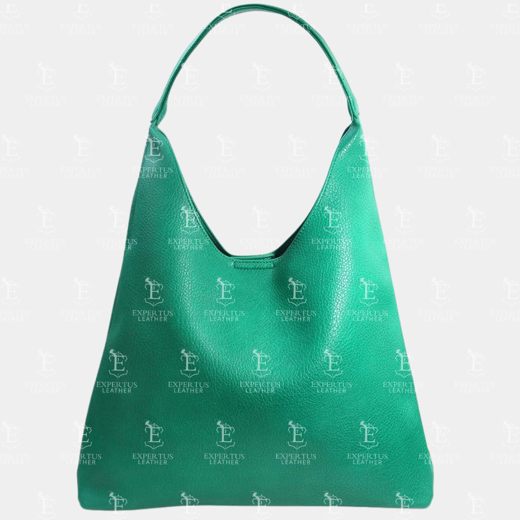 Vibrant Green Leather Shoulder Bag