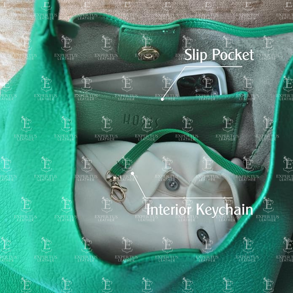 Vibrant Green Leather Shoulder Bag