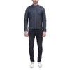Mens Quilted Shoulder Black Leather Jacket