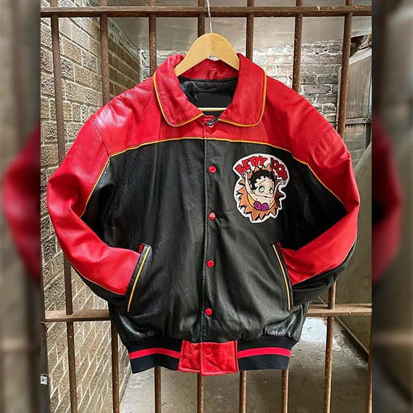 betty boop leather motorcycle jacket​