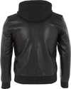 Black Rivet Leather Jacket back view style 3