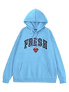 Front view of the Blue Fresh Love Hoodie