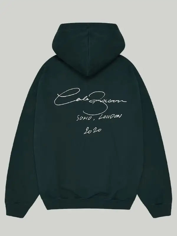  Back view of the Cole Buxton Green Hoodie