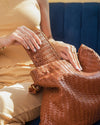 Handmade Woven Original Tan Brown Leather Bag - Image 3