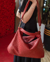 Handmade Woven Original Red Leather Bag - Image 3