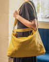Handmade Woven Original Yellow Leather Bag - Image 6