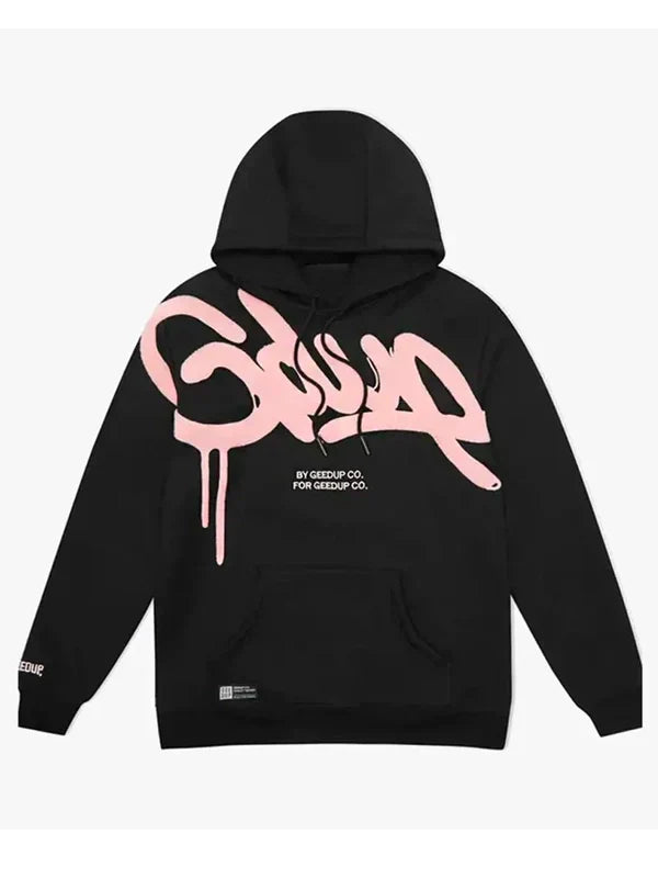 black and pink geedup hoodie​