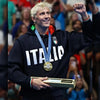 Front view of the Italia Olympic Black Hoodie