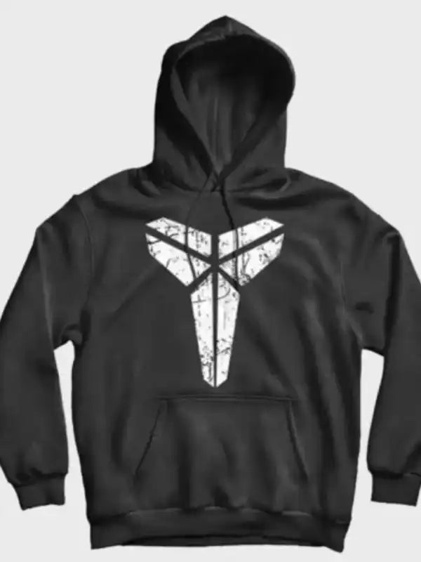 Front view of the Kobe Mamba Halo Black Pullover Hoodie