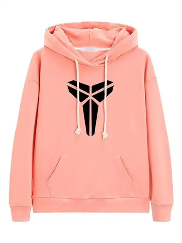 Front view of the Kobe Mamba Halo Pink Hoodie