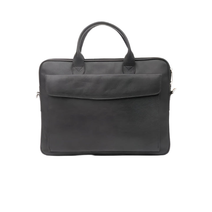 Parker Slim Leather Laptop Bag-Black - Image 4