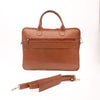 Parker Slim Leather Laptop Bag-Tan - Image 11