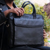 Parker Slim Leather Laptop Bag-Black - Image 8