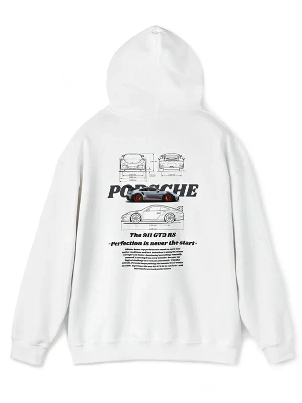 white porsche hoodie