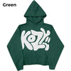 green y2k kozy hoodie front