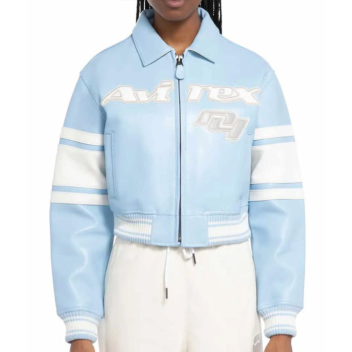 Avirex N4 Cropped Leather Jacket