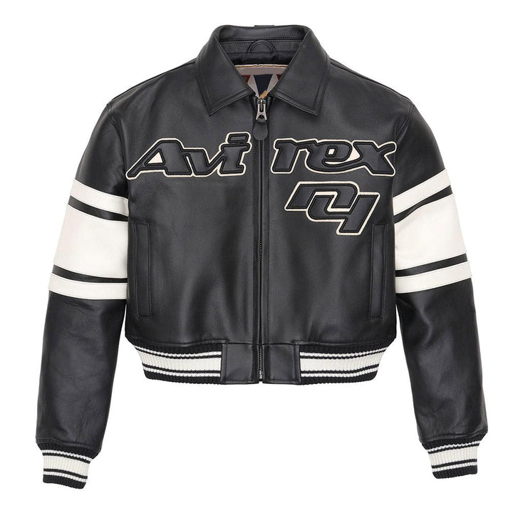 Avirex N4 Cropped Leather Jacket