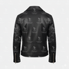Mens Black Classic Asymmetric Leather Biker Jacket