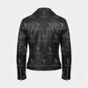Women's Black Classic Asymmetric Leather Biker Jacket