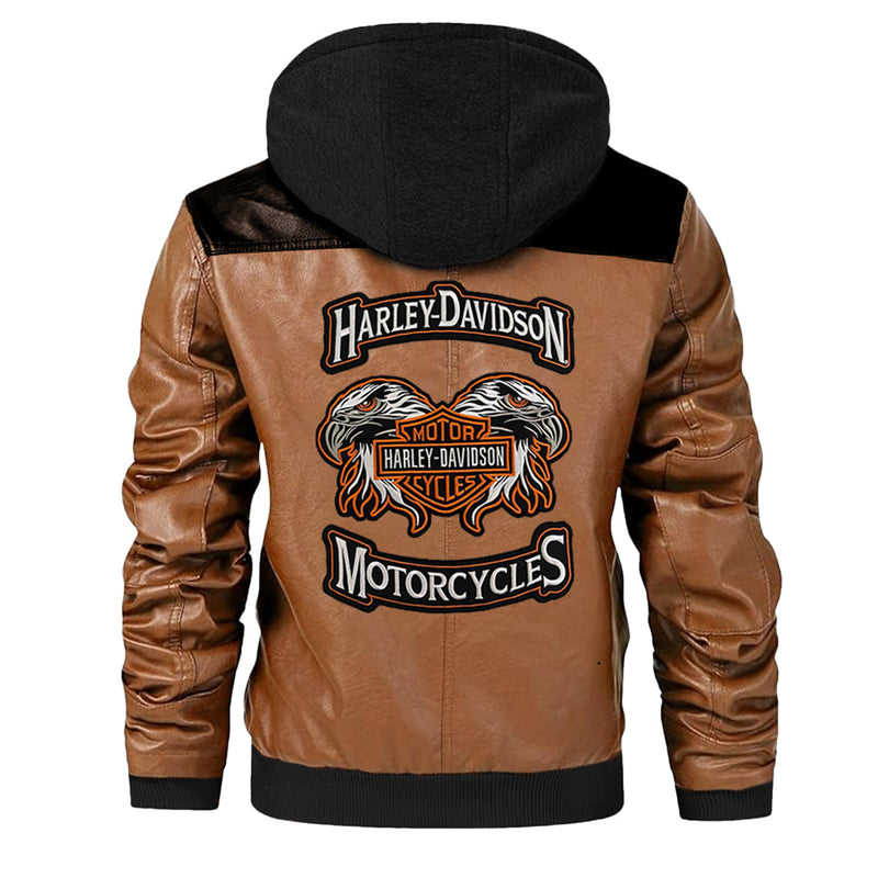 Harley Davidson Brown Hooded Jacket