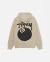 khaki 8 ball hoodie pigment dyed