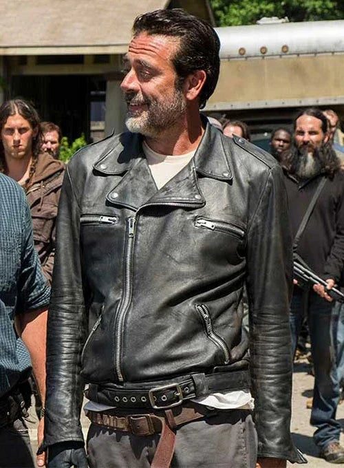 actor Jeffrey Dean Morgan as negan the walking dead jacket